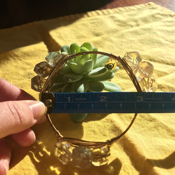 Bourbon And Boweties Gold Bangle Bracelet - Picture 5 of 8